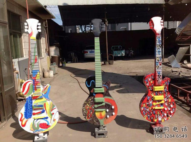 提琴雕塑精選，露天雕塑，烤漆提琴雕塑制作展品