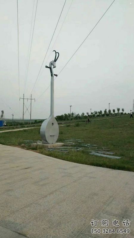 馬頭琴雕塑精選，戶外雕塑，不銹鋼馬頭琴雕塑優(yōu)價(jià)