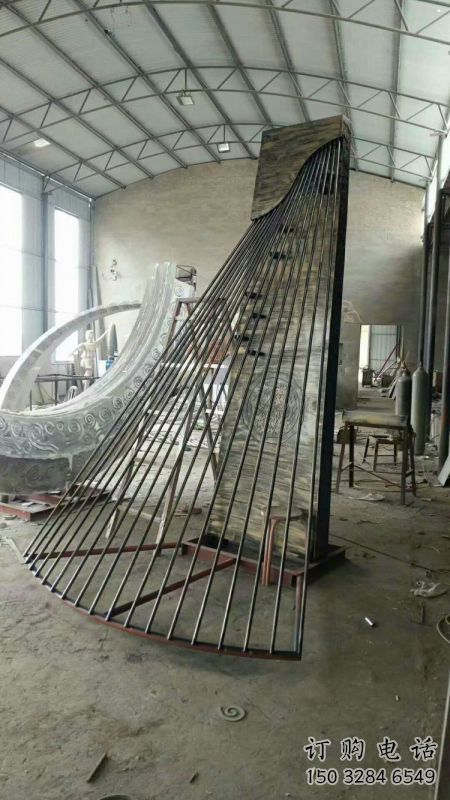 馬頭琴雕塑制造商，景觀雕塑，不銹鋼馬頭琴雕塑訂做