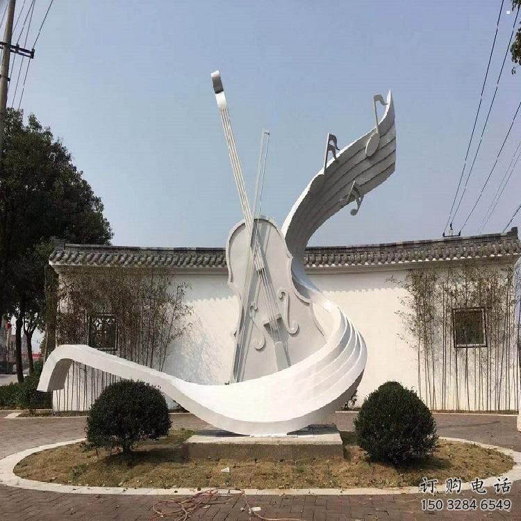 小提琴雕塑精選，景觀概念，不銹鋼小提琴雕塑生產