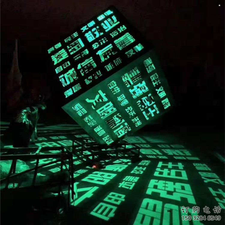 大型魔方雕塑選用，街道標識，燈光魔方雕塑廠家常用