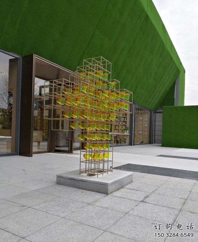 大型魔方雕塑優選，白鋼構件，燈光魔方雕塑廠家