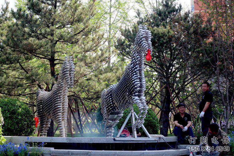 方塊馬雕塑承接，廣場系列，主題方塊馬雕塑標準
