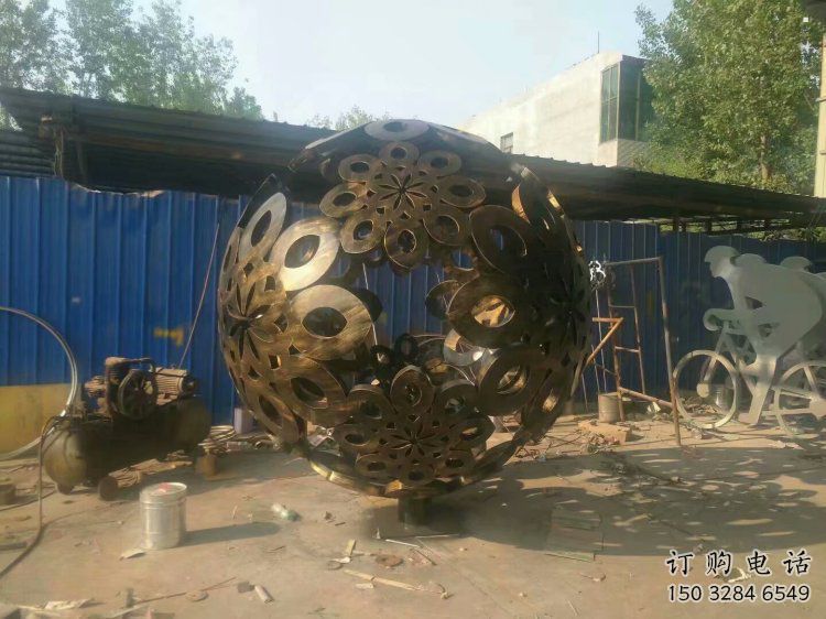 廣場(chǎng)球體雕塑，露天雕塑，不銹鋼球體雕塑標(biāo)準(zhǔn)