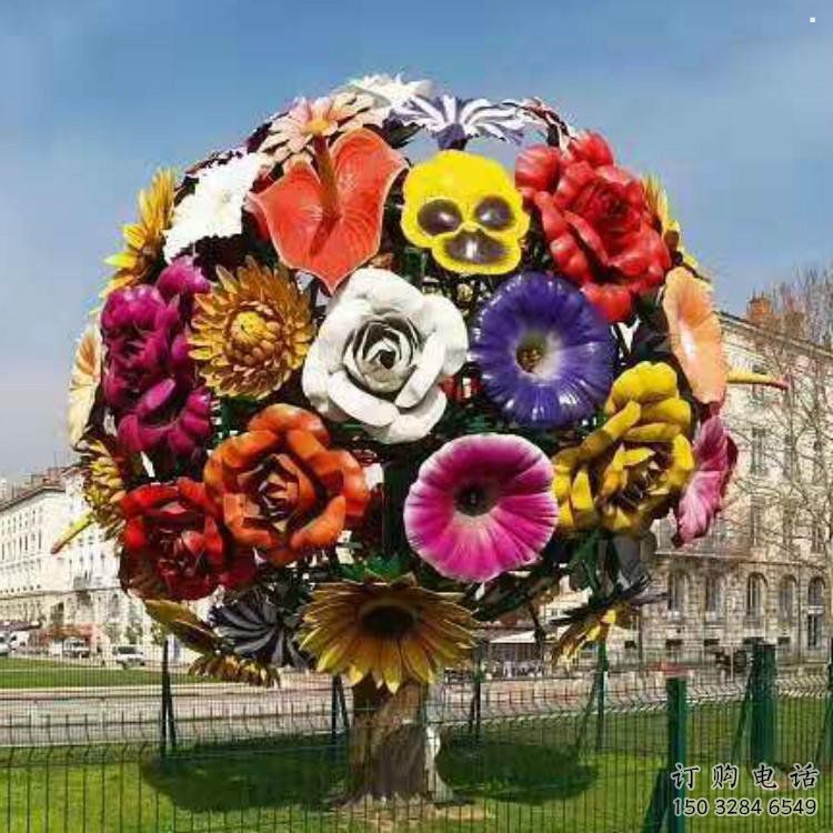 花球雕塑廠家，標識雕塑，不銹鋼花球雕塑生產