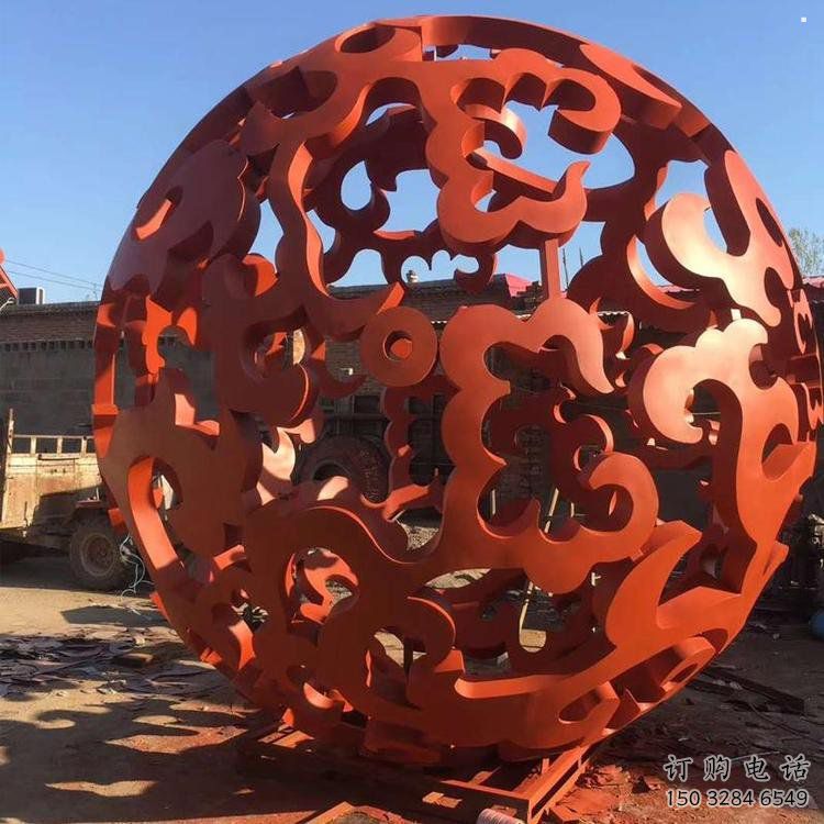 花球雕塑廠家，鍛造工藝，不銹鋼花球雕塑承接
