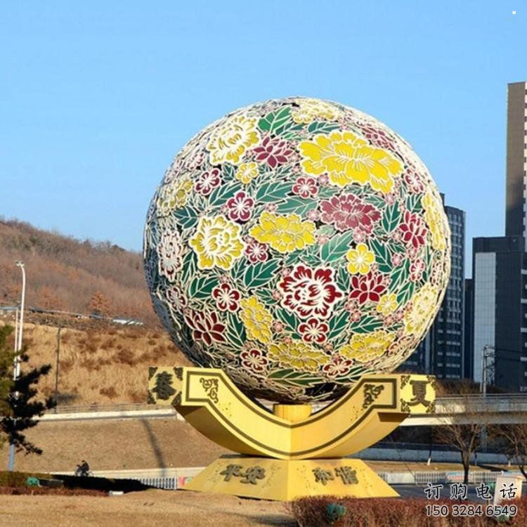 花球雕塑生產商，小區(qū)雕塑，筑不銹鋼花球雕塑優(yōu)價