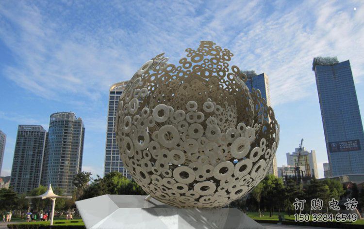 景觀球形雕塑供需，廣場雕塑，廣場鏤空球形雕塑選用
