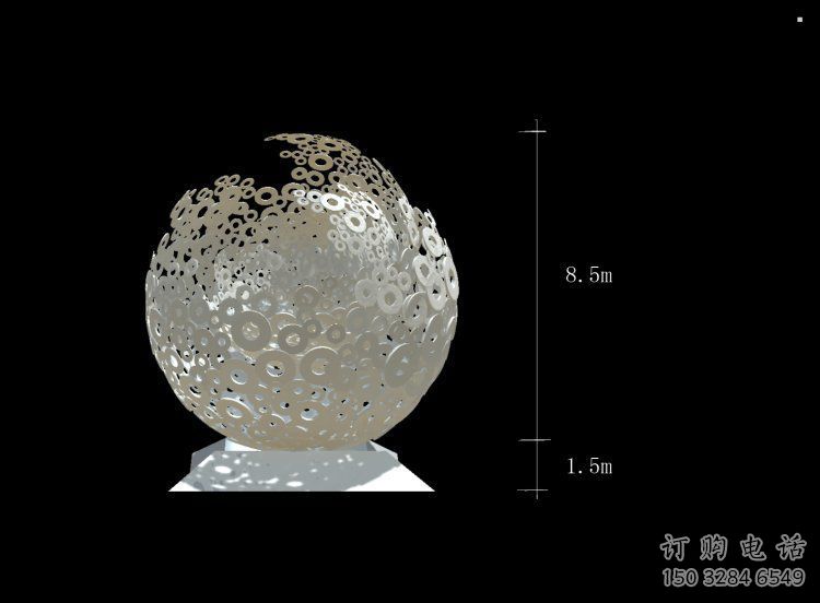 彩繪球形雕塑生產(chǎn)，景區(qū)案例，鏤空球形雕塑優(yōu)選