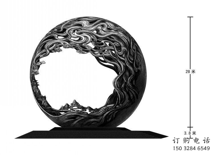 景觀球形雕塑精選，歐式風格，門口不銹鋼球形雕塑選定