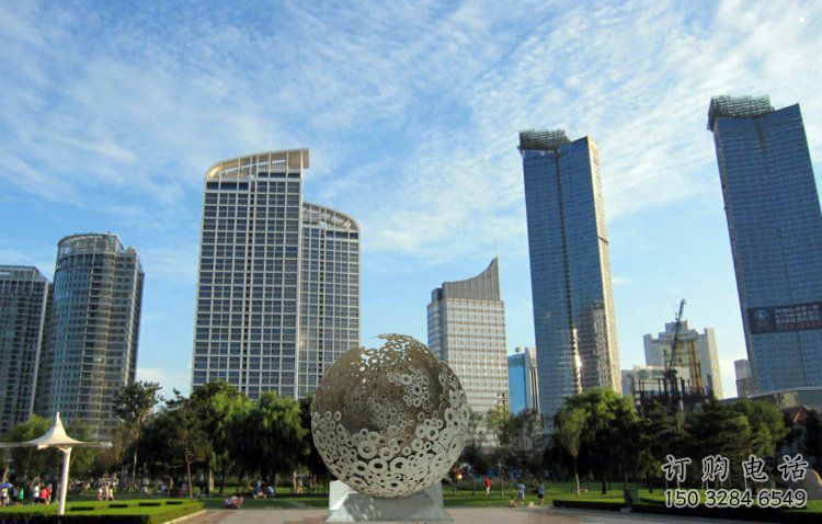 球形雕塑承接，景區案例，景觀鏤空球形雕塑定制廠家
