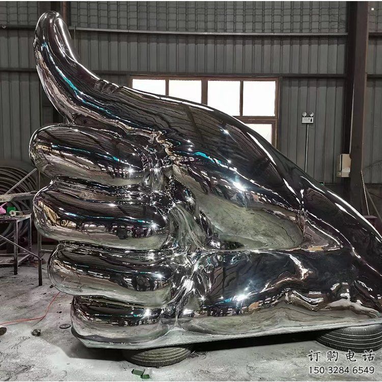 手拈花雕塑專供，手勢雕塑，不銹鋼手拈花雕塑供應