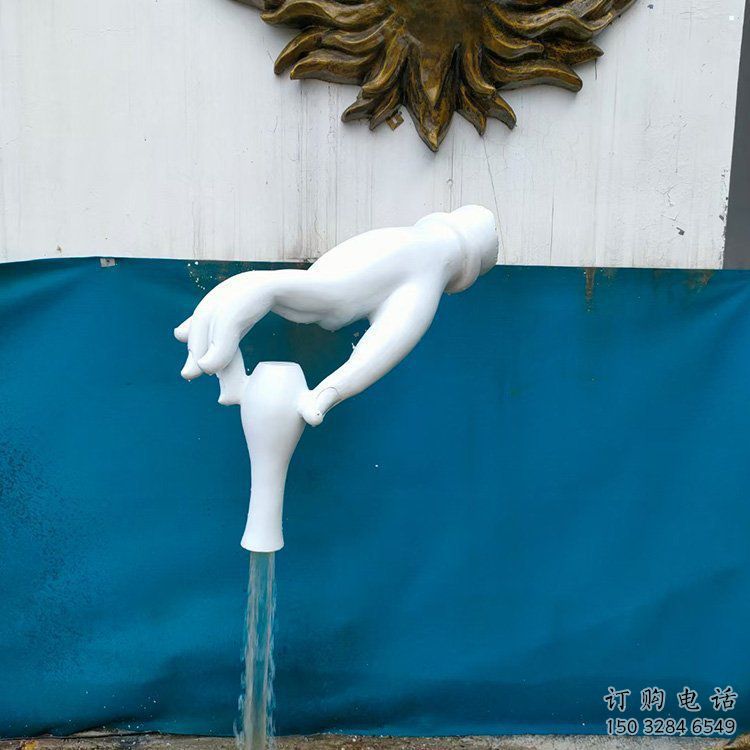 手雕塑選定，水景雕塑，手捏瓶子雕塑常用廠家