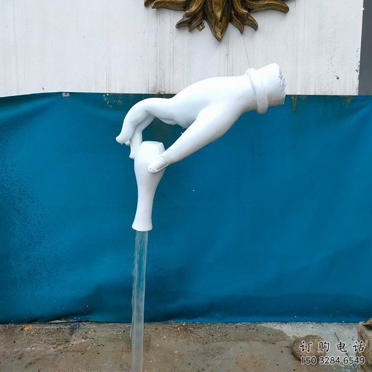 手景觀雕塑指用，戶外擺放，手捏瓶子雕塑廠家通用