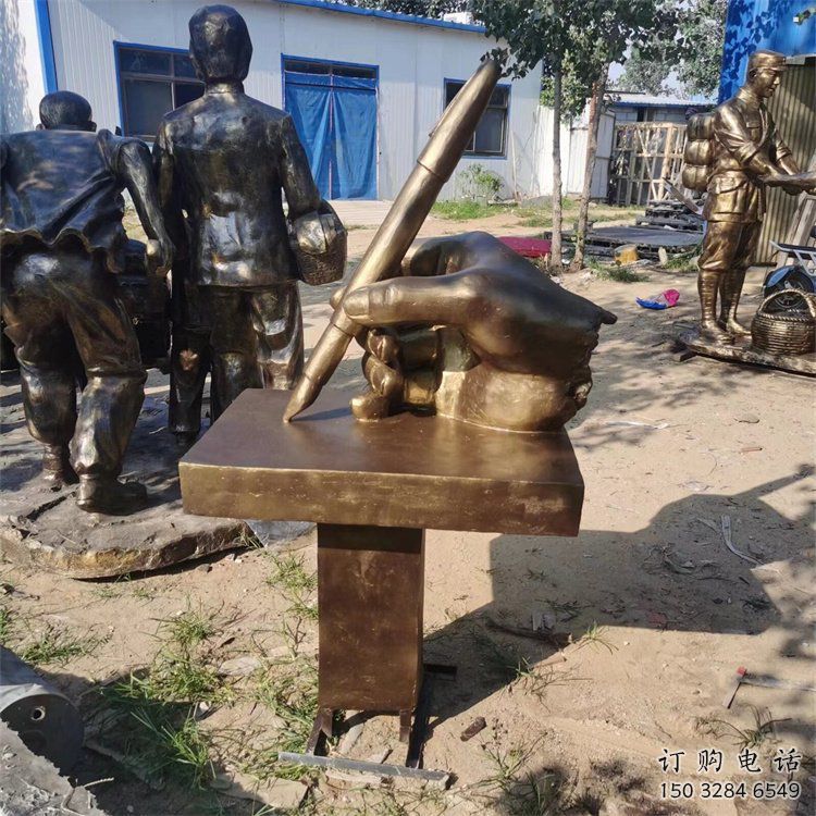 地標擺件，手握鋼筆雕塑生產商，戶外景觀雕塑