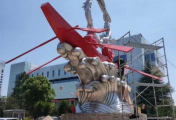 海浪紋雕塑制作,城市裝飾,不銹鋼海浪紋雕塑標準