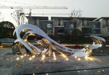 大型商場(chǎng)浪花雕塑