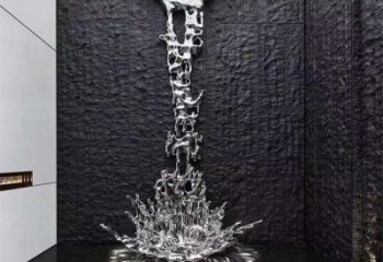 浪花雕塑優(yōu)價(jià)，鋼管組合，鏡面浪花雕塑異型