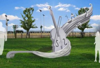 提琴雕塑特供，標(biāo)識(shí)雕塑，不銹鋼提琴雕塑生產(chǎn)