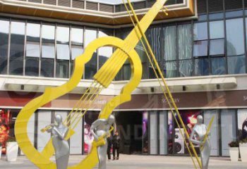 提琴雕塑提供，園林裝飾，不銹鋼提琴雕塑承接