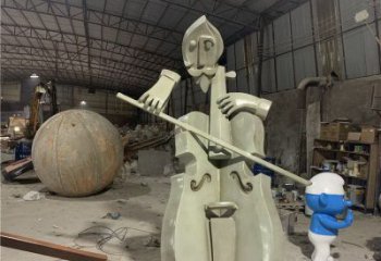 提琴雕塑制造，廣場(chǎng)雕塑，制造不銹鋼提琴雕塑