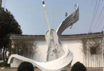 小提琴雕塑精選，景觀概念，不銹鋼小提琴雕塑生產(chǎn)