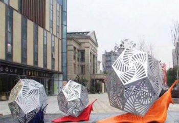 方塊雕塑廠家，圓雕體系，鏡面不銹鋼方塊雕塑供給