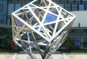 方塊雕塑特供，噴泉雕塑，不銹鋼方塊雕塑優選