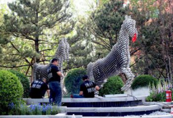 方塊馬雕塑標準，拉絲工藝，裝飾方塊馬雕塑精品