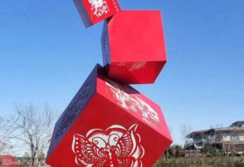 房地產立方體雕塑