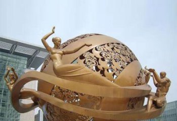 鏤空球雕塑供給，景觀雕塑，烤漆鏤空球雕塑選定