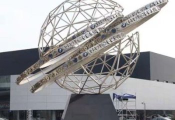 鏤空球雕塑精選，美陳雕塑，烤漆鏤空球雕塑訂做