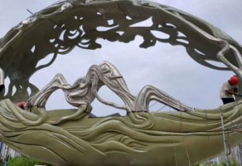 空心球雕塑點擊，城區小品，鏤空空心球雕塑承接