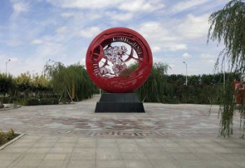 空心球雕塑廠，透雕系列，鏤空空心球雕塑提供