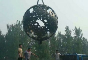 球體雕塑廠家優選，陸地擺件，不銹鋼球體雕塑供應
