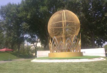 燈光球雕塑點(diǎn)擊，陸地?cái)[件，不銹鋼燈光球雕塑預(yù)定