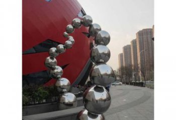 分子球雕塑訂做，彩鋼制作，不銹鋼分子球雕塑訂做廠家