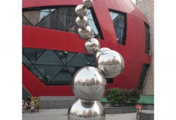 分子球雕塑生產商，地標擺件，不銹鋼分子球雕塑生產