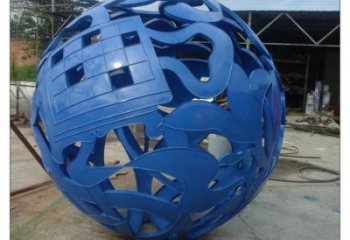 花紋球雕塑訂做，景觀概念，大型不銹鋼花紋球雕塑