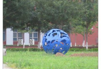 花紋球雕塑選用，酒店擺件，不銹鋼花紋球雕塑工廠