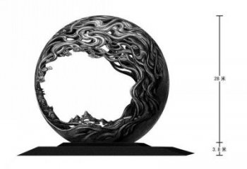 景觀球形雕塑精選，歐式風格，門口不銹鋼球形雕塑選定