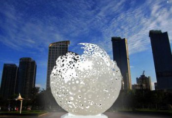 景觀球形雕塑制作，園林裝飾，鏤空球形雕塑廠家