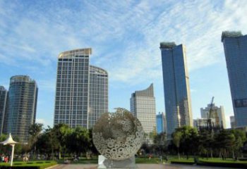 球形雕塑承接，景區案例，景觀鏤空球形雕塑定制廠家