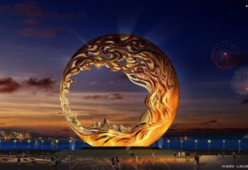 球形雕塑點擊，城區小品，不銹鋼球形雕塑承接