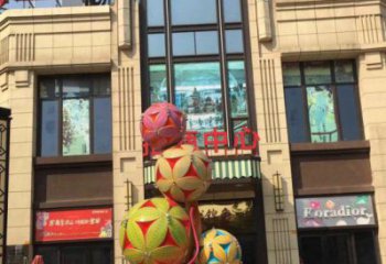 繡球雕塑定價，中式工藝，不銹鋼繡球雕塑定價