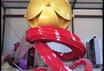 繡球雕塑選用，景區案例，不銹鋼繡球雕塑通用