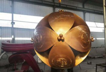 繡球雕塑優價，酒店擺件，不銹鋼繡球雕塑廠家指用