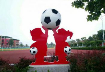 大門(mén)口足球雕塑