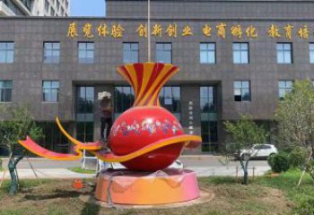 花瓶雕塑精品，景觀構件，景觀玻璃鋼花瓶雕塑供求