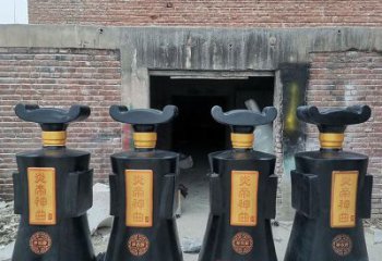 制造酒瓶雕塑供需，鋼管組合，玻璃鋼酒瓶雕塑工程